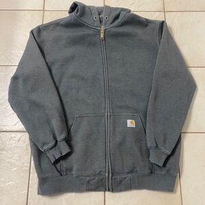 Carhartt Men's Dark Gray Full Zip Hooded Sweatshirt Original Fit XL